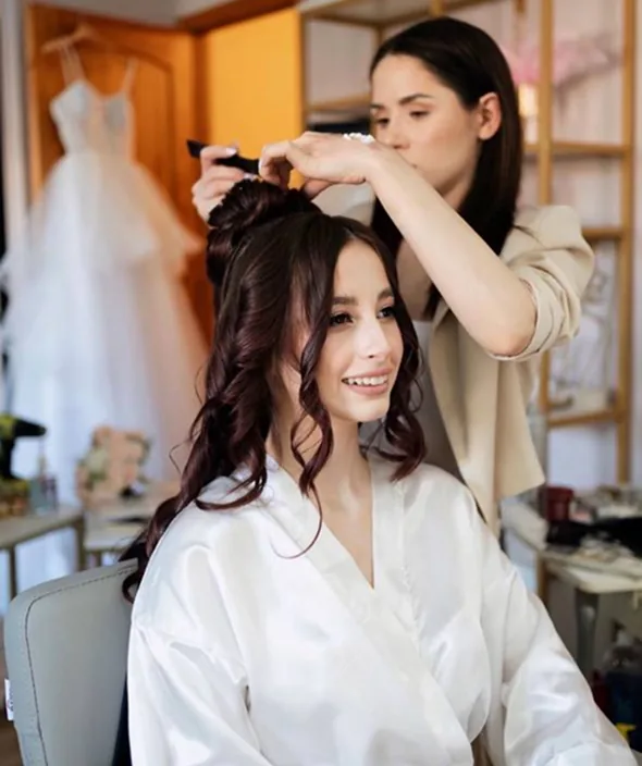 Bridal makeup and hair by Maria