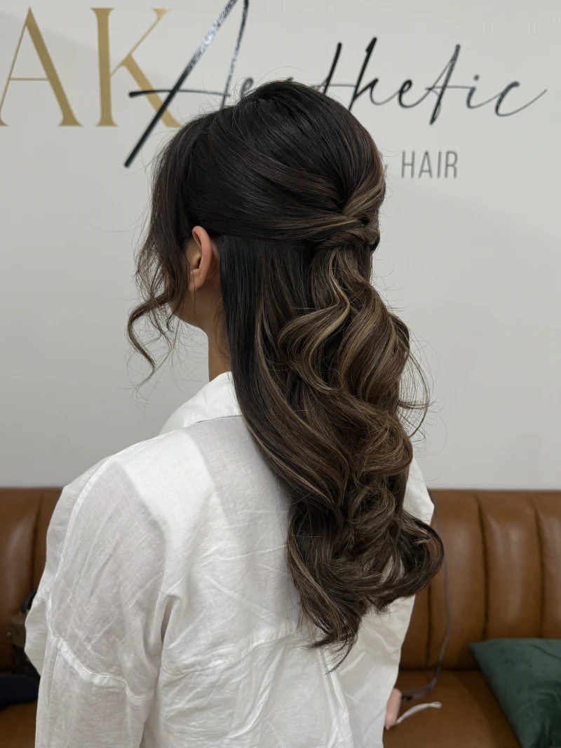 Bridal makeup and hair look